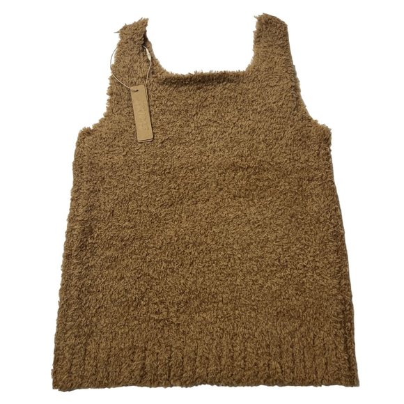 SKIMS Cozy Knit Tank Top Camel Girls 8/10 - Picture 1 of 12